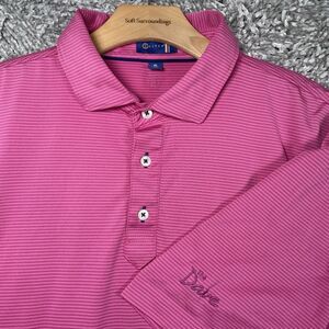Stitch Golf Polo Shirt Men's XL Pink Short Sleeve Stretch Performance "The Dave"